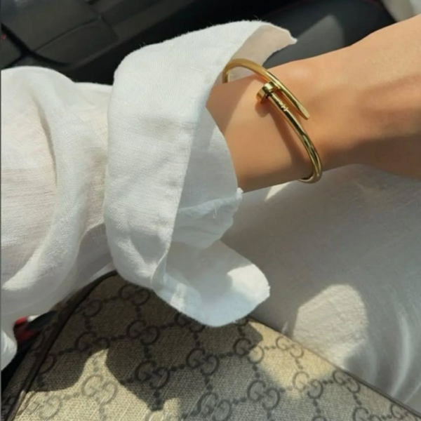 Untitled design (25) Elegant Gold Nail Bangle Bracelet with Pavé Crystals