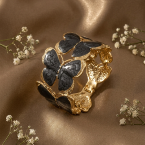 Untitled design (17) Vintage Gold-Plated Butterfly Hinged Cuff Bracelet