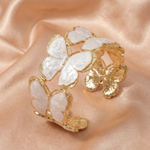 Untitled design (5) Elegant Butterfly Gold Hinged Cuff Bracelet