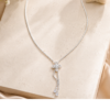 Untitled design - 2026-06-18T144742.256 Silver Plated Crystal Flower Pendant Necklace for Women | Elegant Floral Drop Necklace | Minimalist Fashion Jewelry