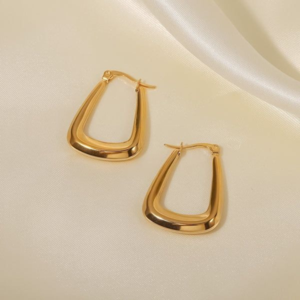 Untitled design (49) Gold Plated Geometric Hoop Earrings for Women | Trendy Statement Earrings | Lightweight Fashion Jewelry
