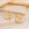 Untitled design (95) Gold Plated Layered Teardrop Hoop Earrings for Women | Chunky Statement Earrings | Trendy Fashion Jewelry