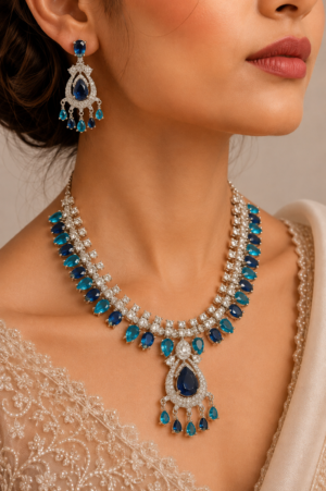 dd19dcc8-00b7-4d41-8926-5943eec41d7b Royal Blue Sapphire Style Necklace Set